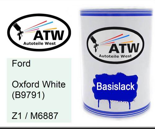 Ford, Oxford White (B9791), Z1 / M6887: 500ml Lackdose, von ATW Autoteile West.